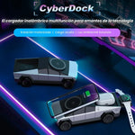 Cargador 3 en 1 Estilo Pickup Futurista con Luz LED